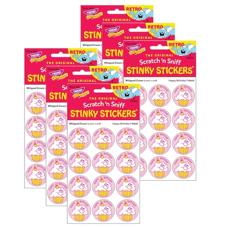 Trend Happy Birthday/Whipped Cream Scented Stickers, 144PK T83610